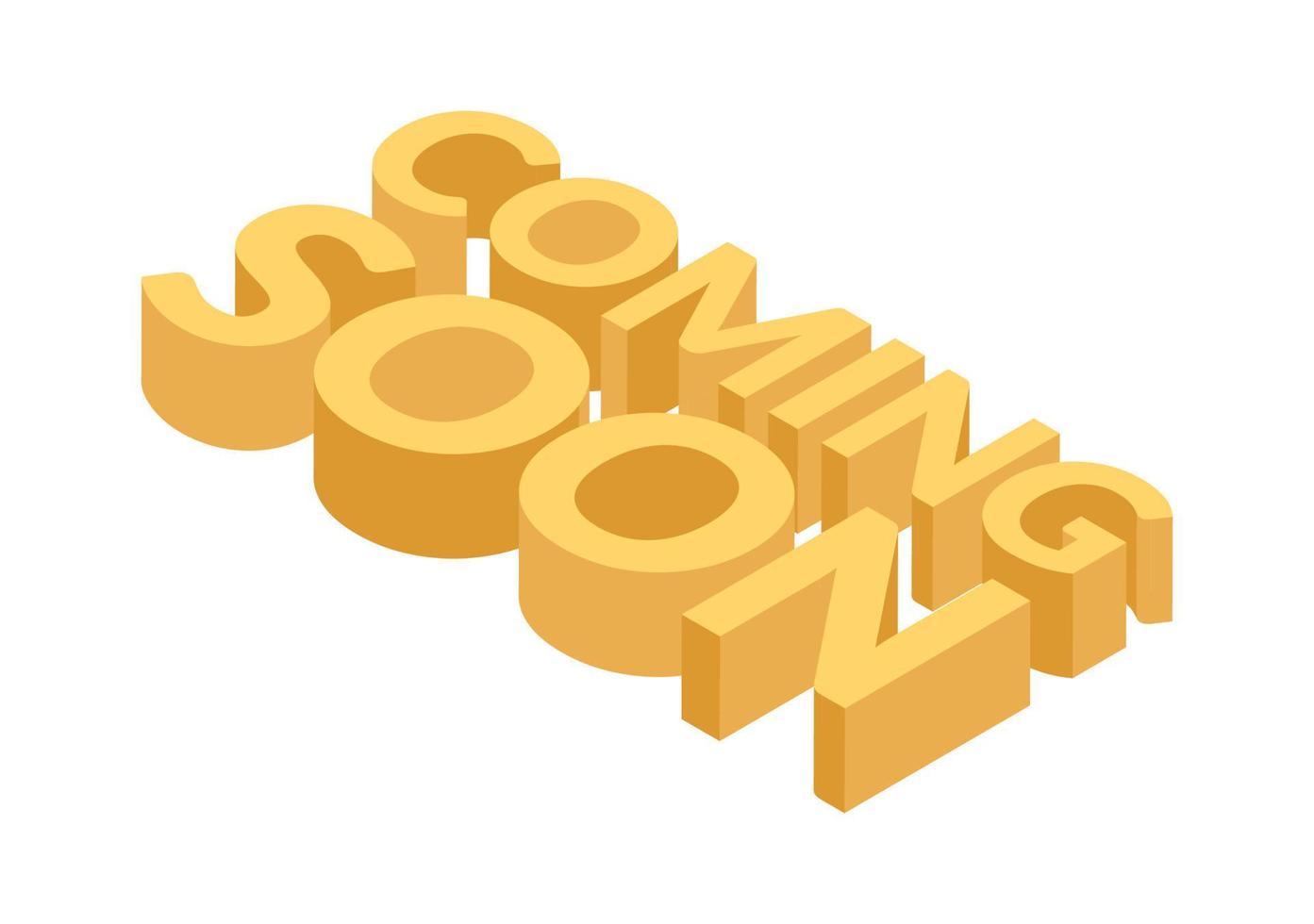 3D Coming Soon Banner Background Illustration vector