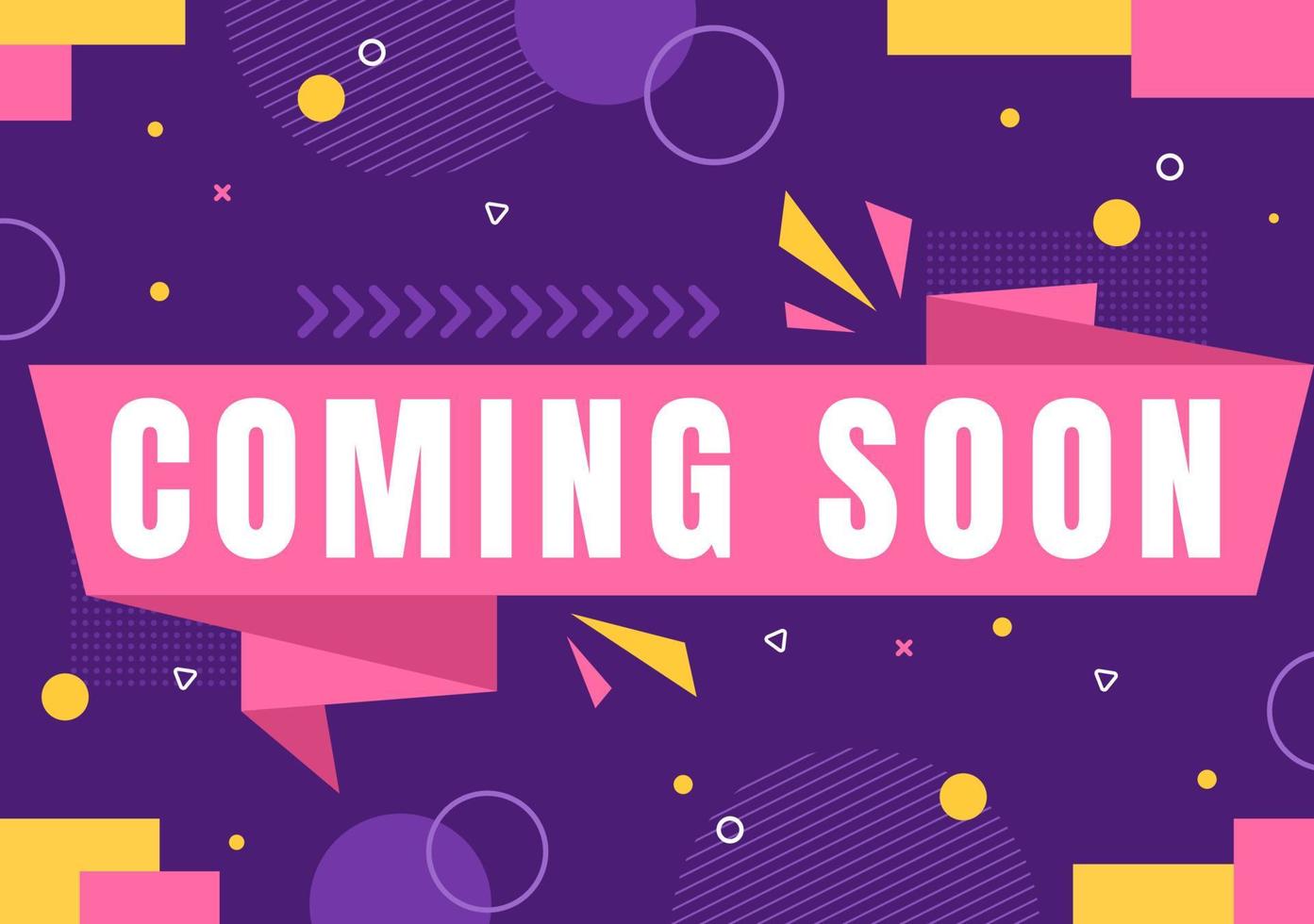 Coming Soon Banner Background Illustration vector