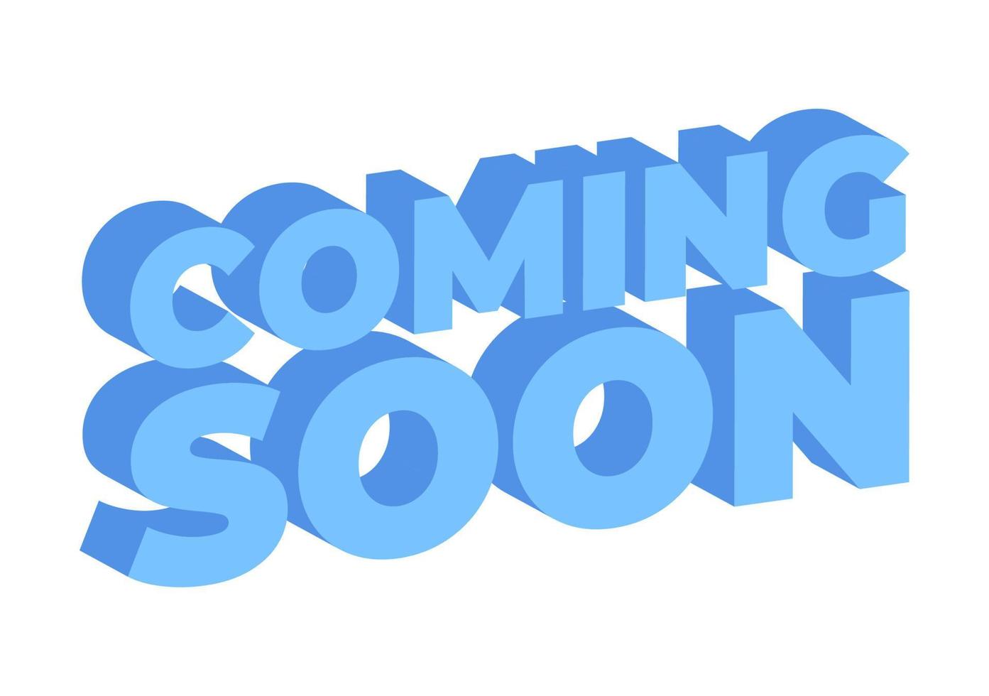 3D Coming Soon Banner Background Illustration vector