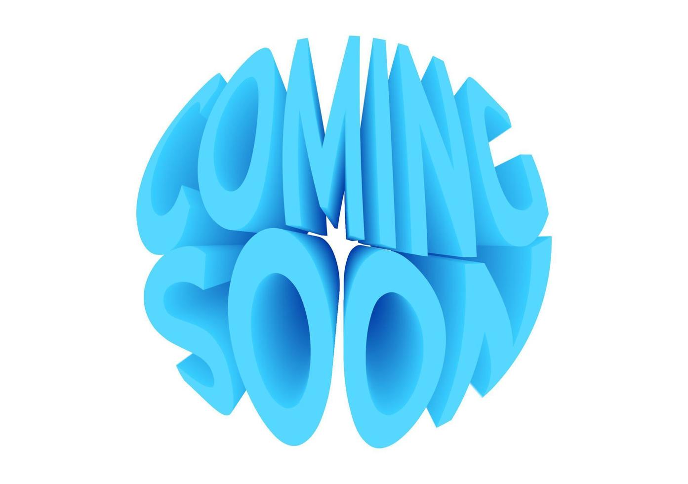 3D Coming Soon Banner Background Illustration vector
