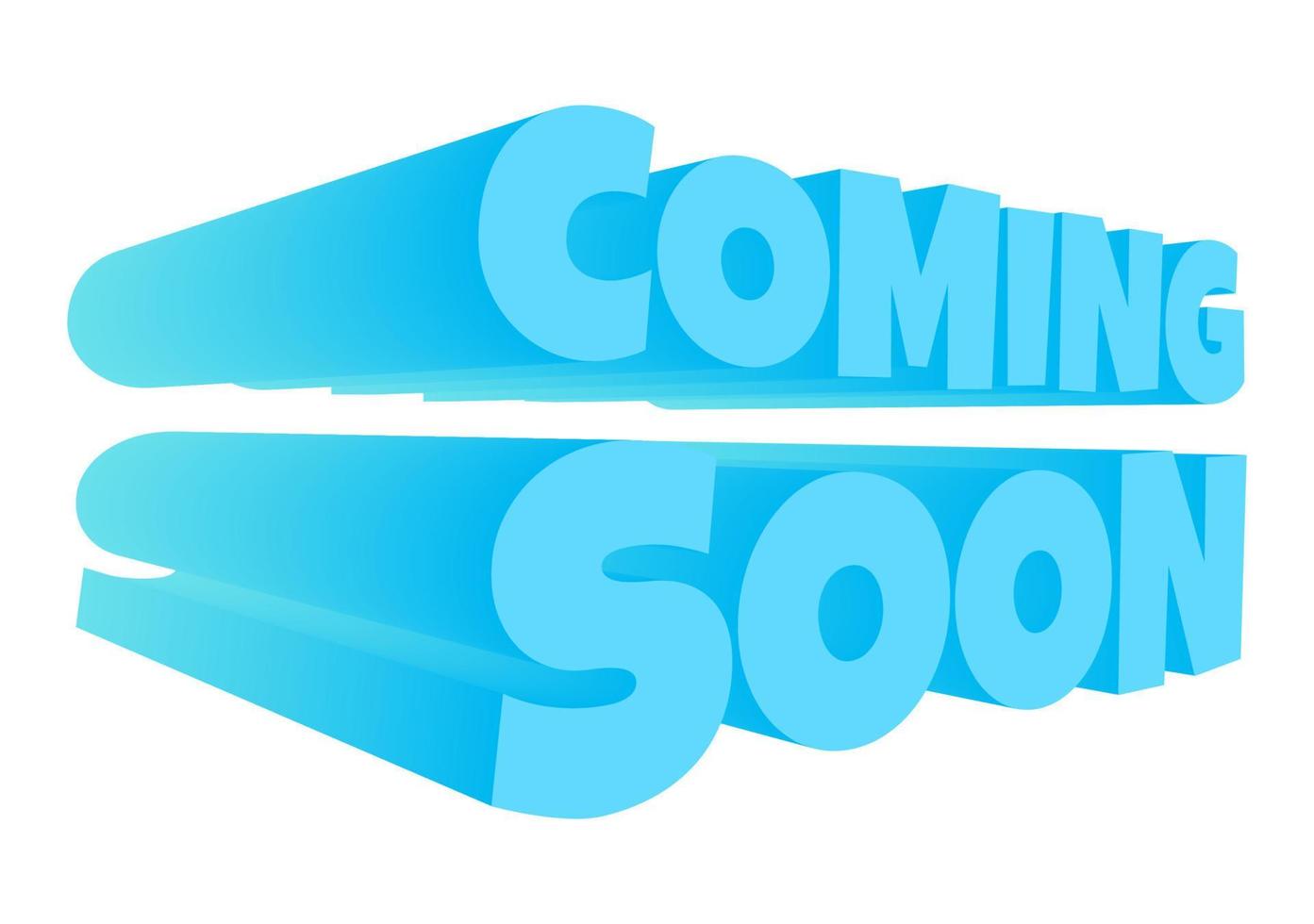 3D Coming Soon Banner Background Illustration vector
