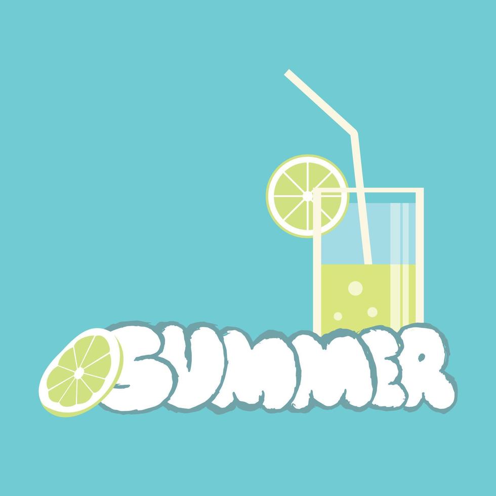 Beautiful design of summer exotic juice card vector