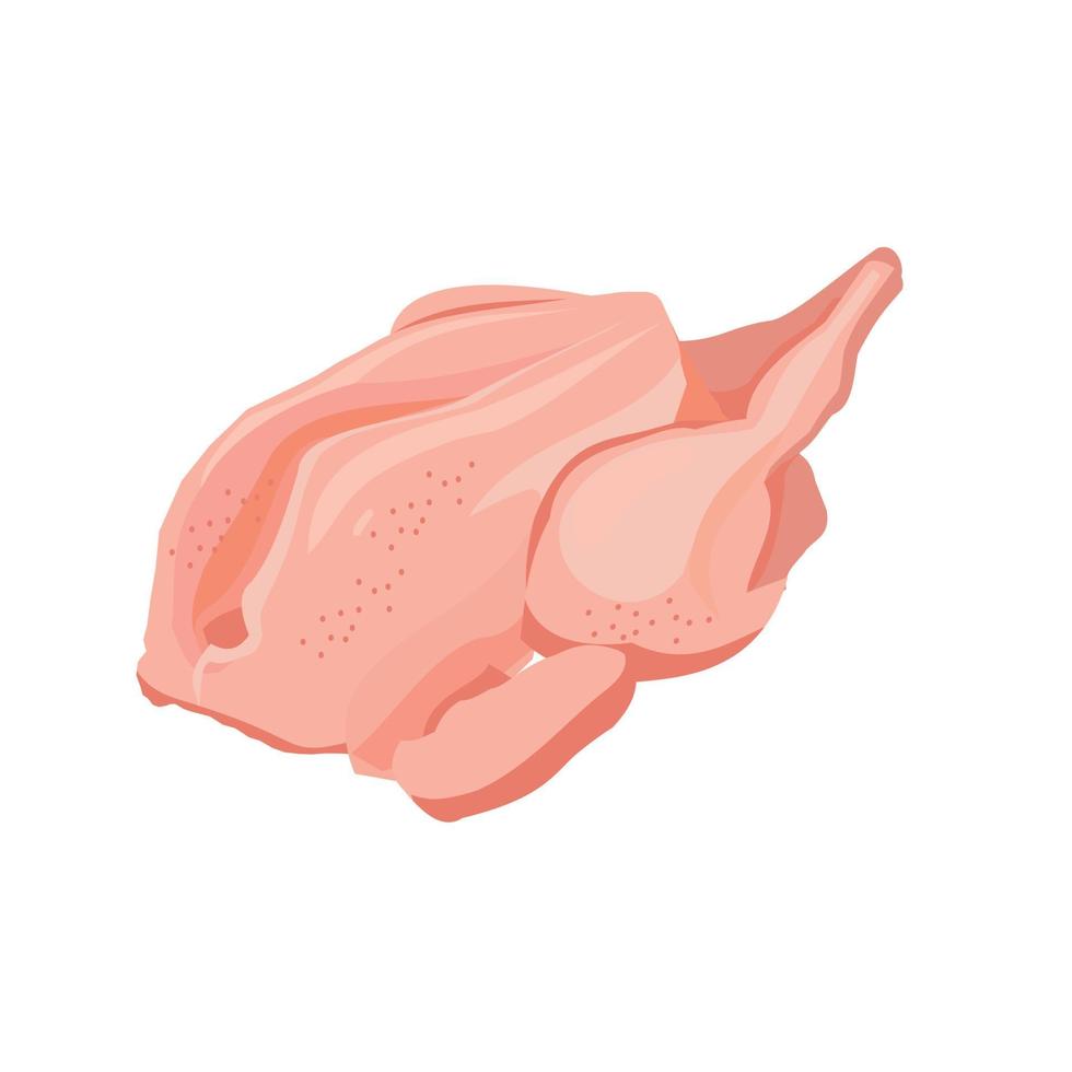 Chicken meat vector design, whole skinned chicken