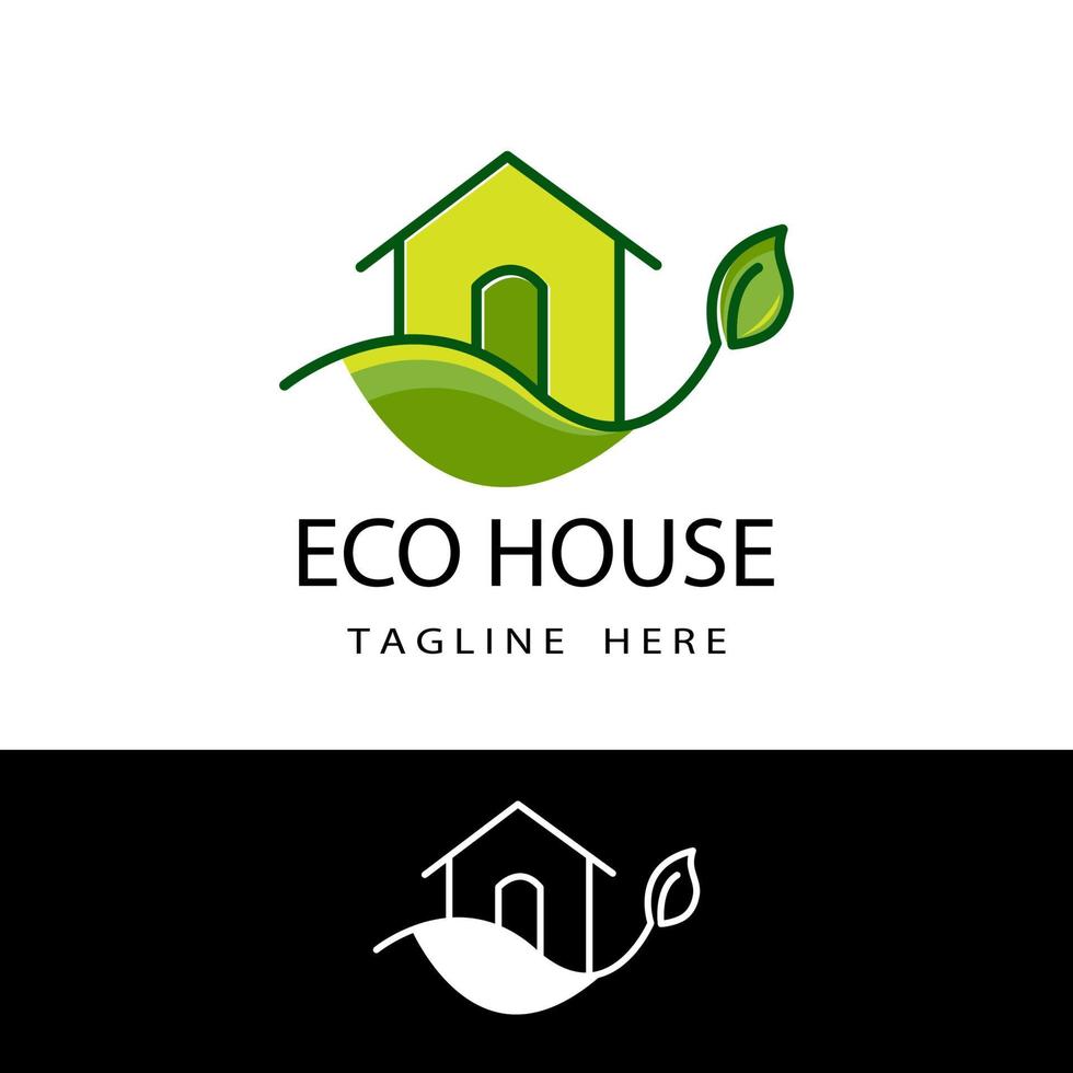 vector de diseño de plantilla de logotipo de casa verde