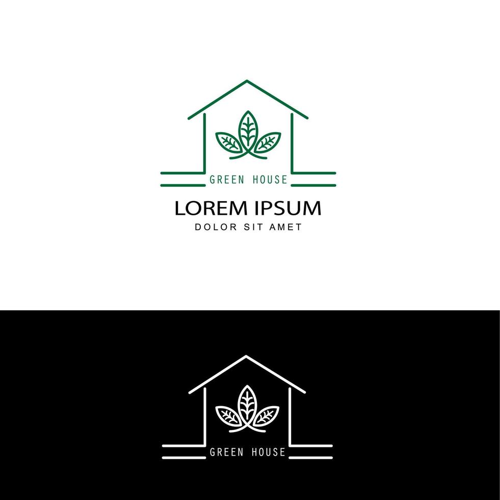 vector de diseño de plantilla de logotipo de casa verde