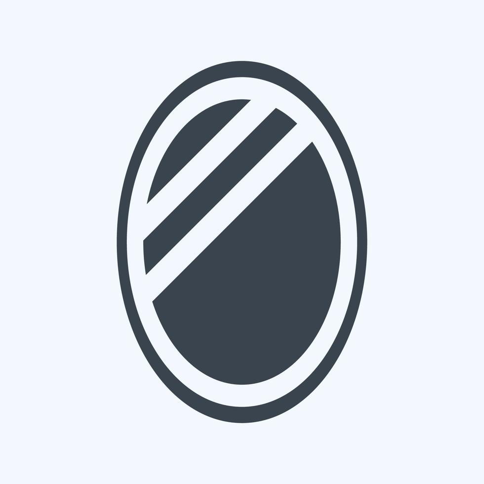 Icon Mirror 3 - Glyph Style - Simple illustration, Editable stroke. vector
