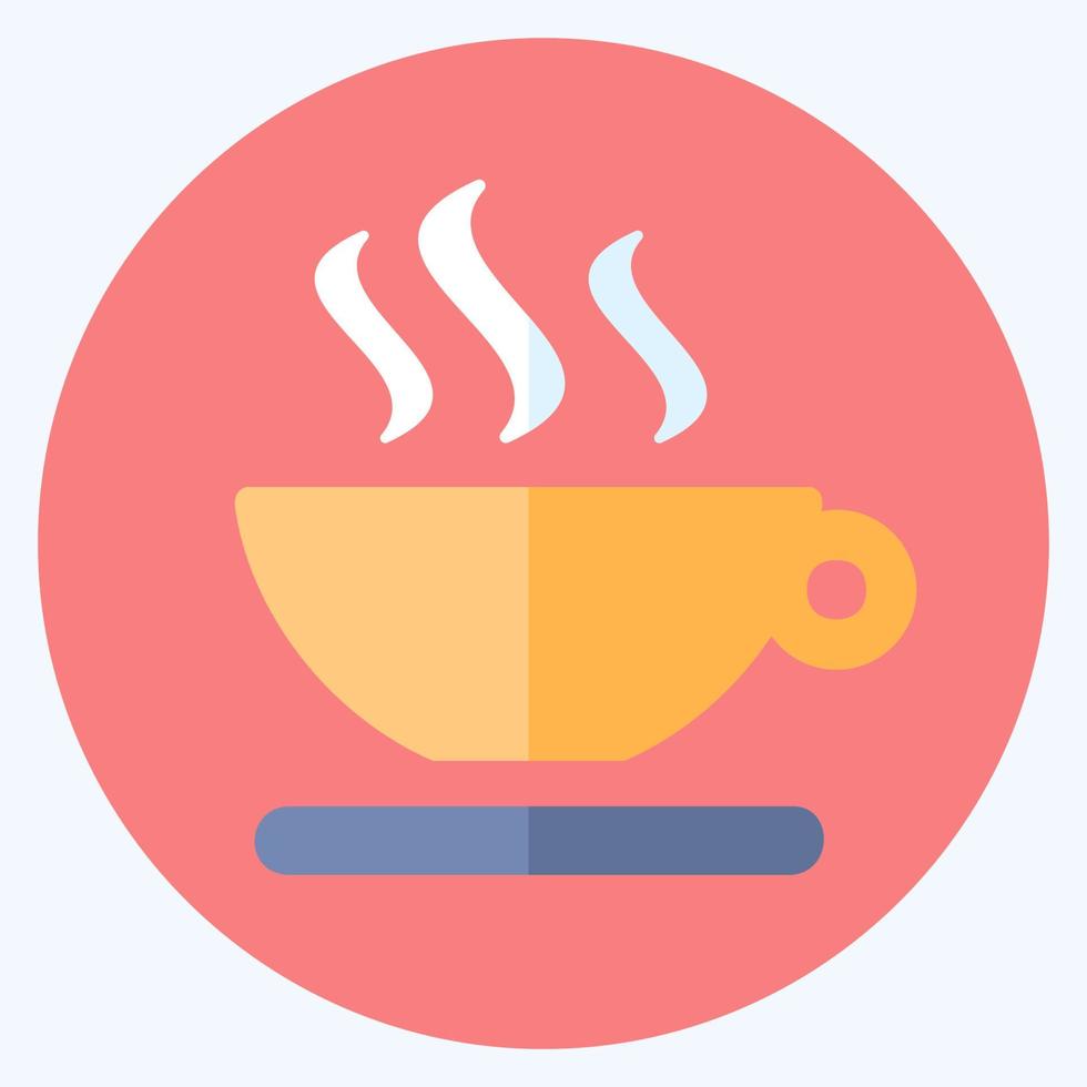 icono de té caliente - estilo plano - ilustración simple, trazo editable. vector