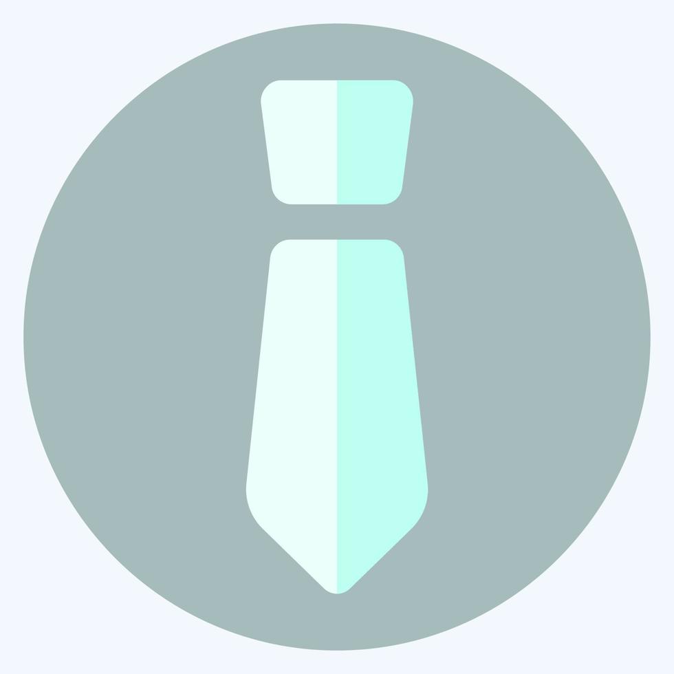 corbata de icono - estilo plano, ilustración simple, trazo editable vector