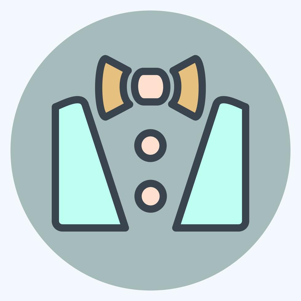 Icon Suit 2 - Flat Style,Simple illustration,Editable stroke vector