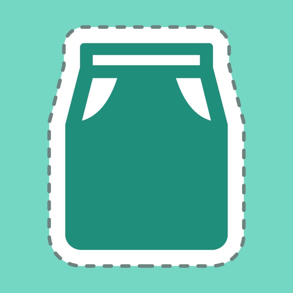 Sticker Skirt 1 - Line Cut,Simple illustration,Editable stroke vector