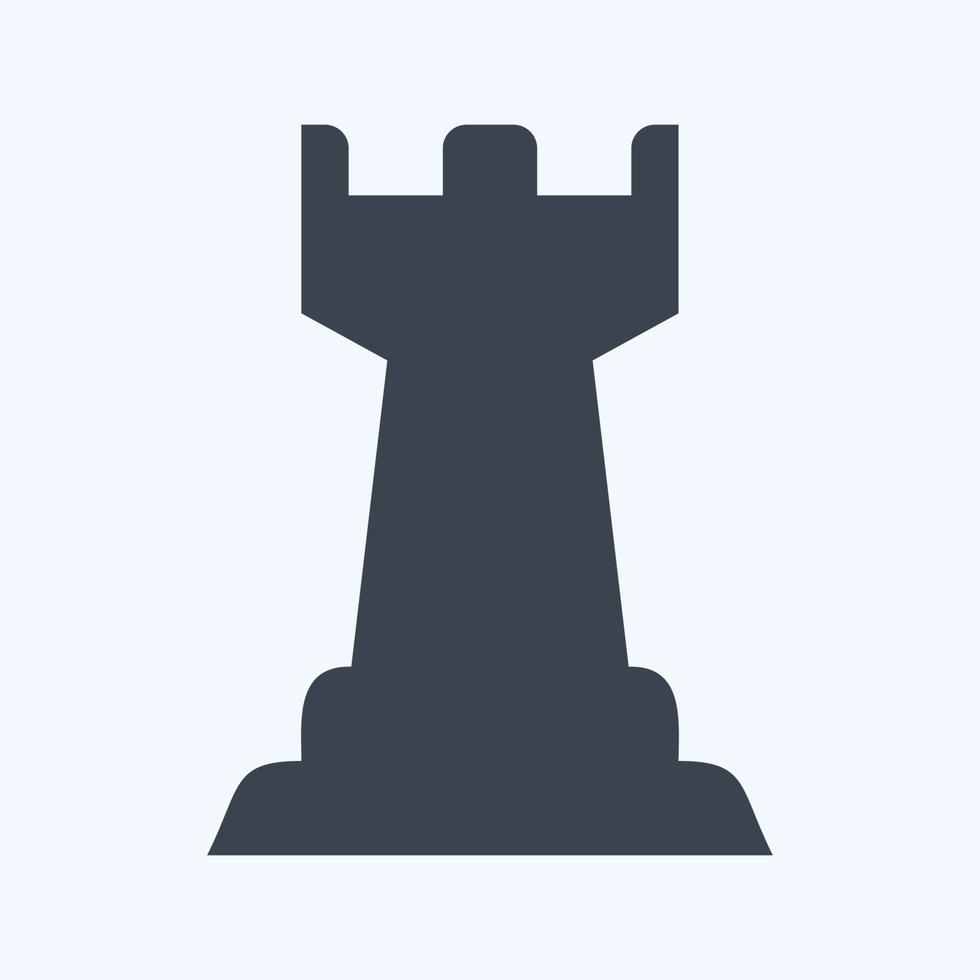 Icon Chess 4 - Glyph Style,Simple illustration,Editable stroke vector