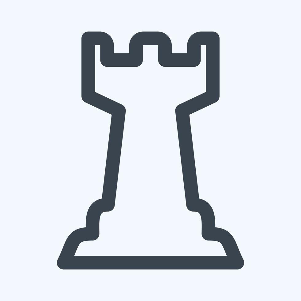 Icon Chess 4 - Line Style,Simple illustration,Editable stroke vector