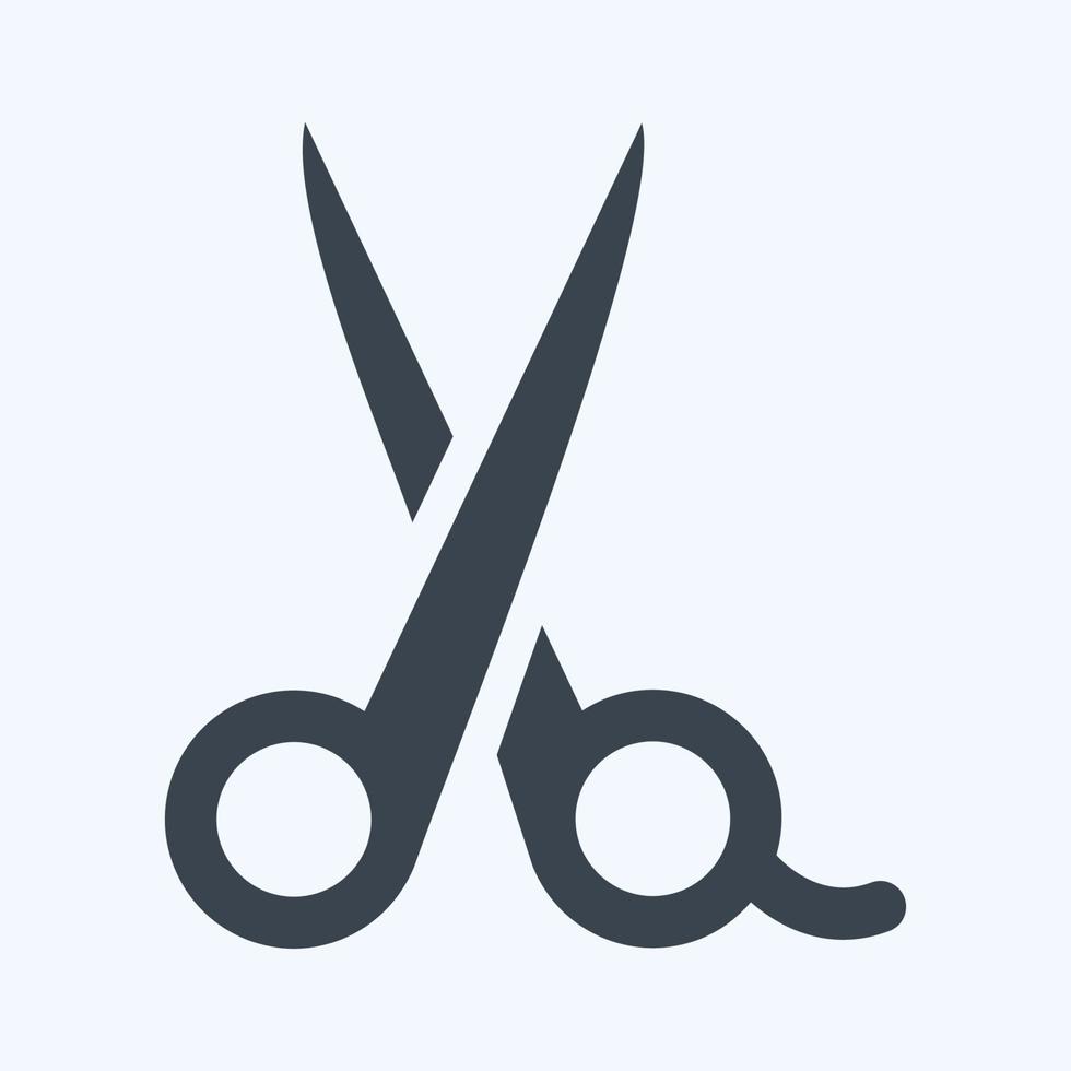 Icon Scissor - Glyph Style vector