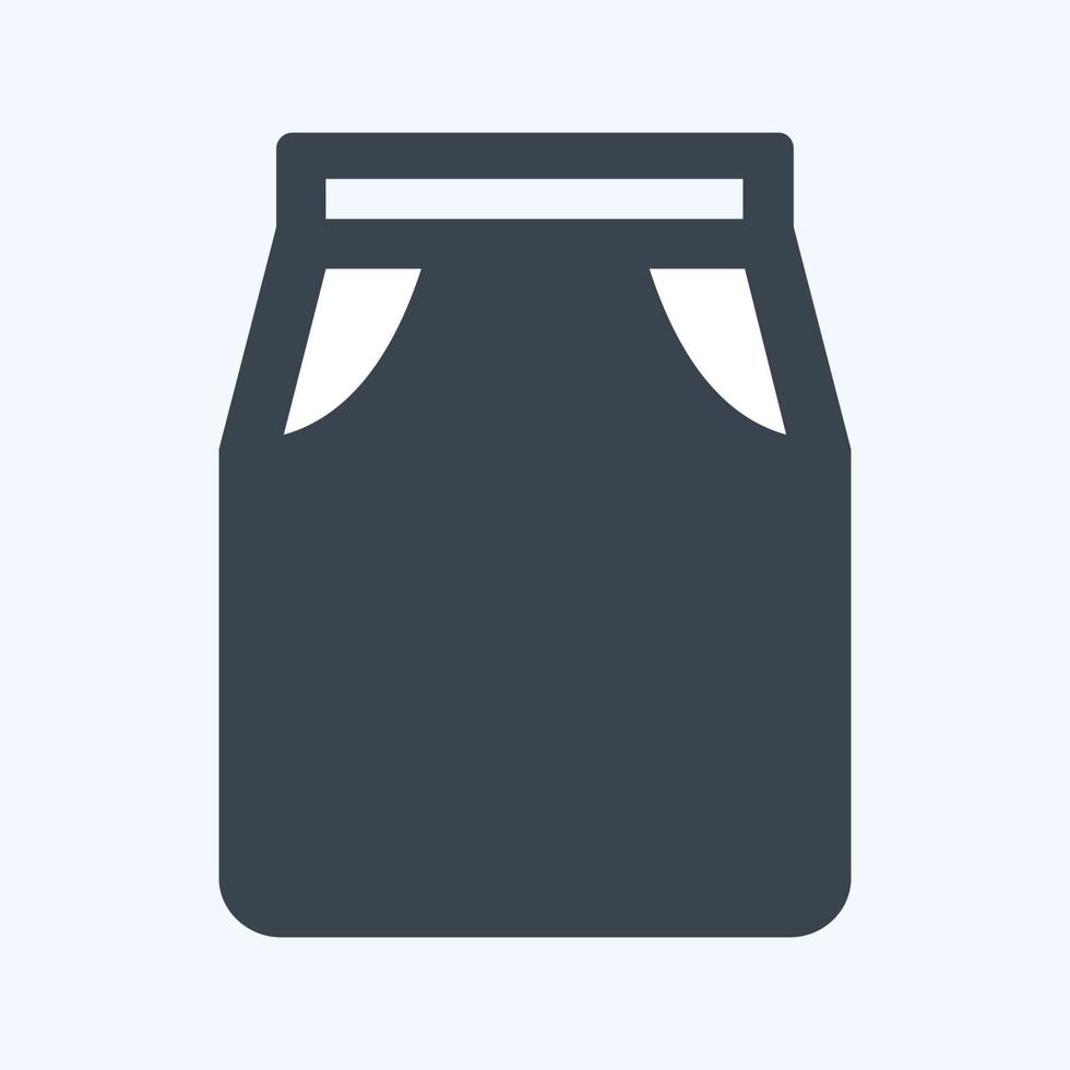 falda de icono 1 - estilo de glifo, ilustración simple, trazo editable vector