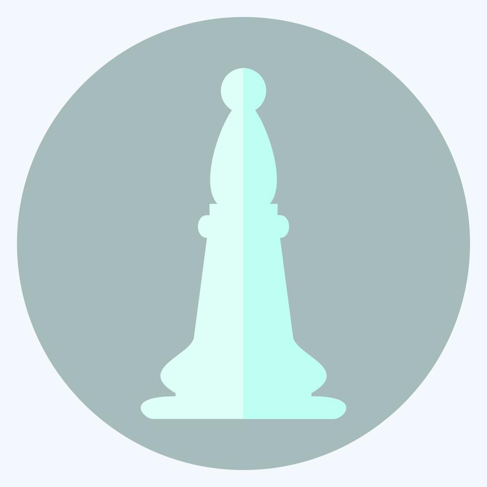 Icon Chess 3 - Flat Style,Simple illustration,Editable stroke vector