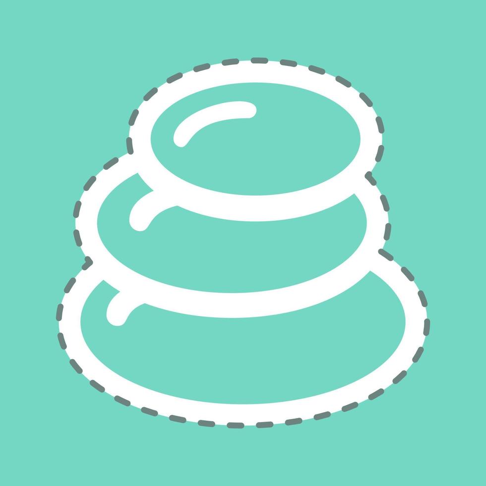 Sticker Sauna - Line Cut - Simple illustration, Editable stroke. vector