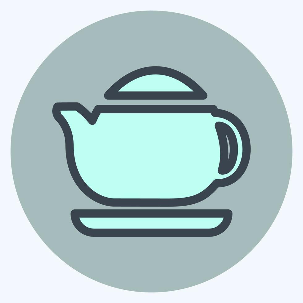 Icon Tea Maker - Color Mate Style - Simple illustration, Editable stroke. vector