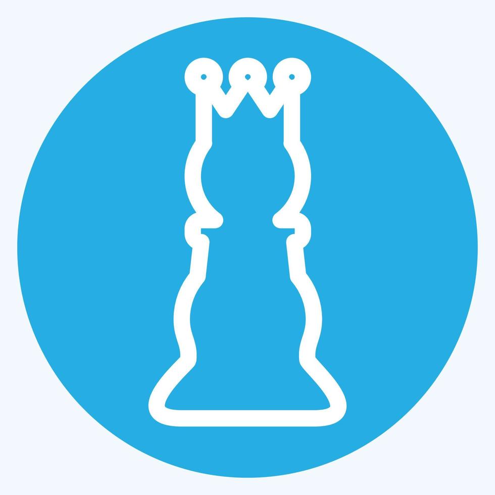 Icon Chess 1 - Blue Eyes Style,Simple illustration,Editable stroke vector