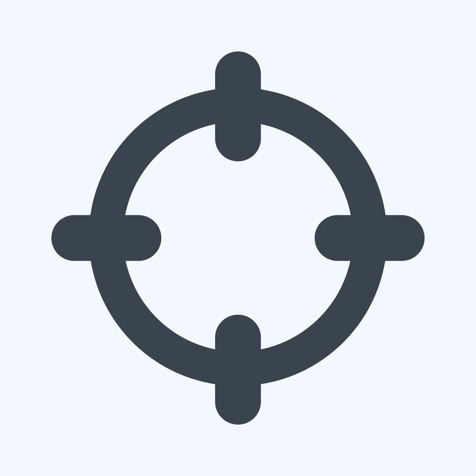Icon Aim - Glyph Style,Simple illustration,Editable stroke vector