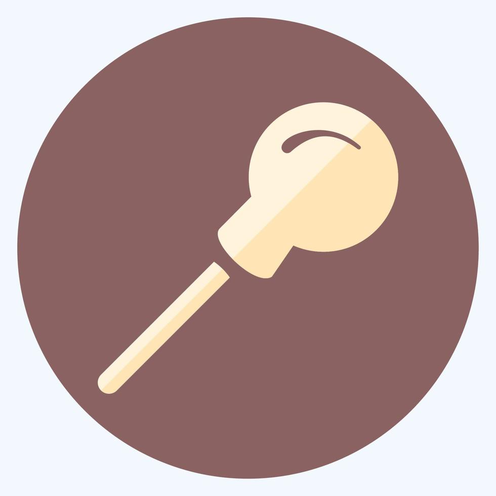 Icon Lollipop - Flat Style - Simple illustration, Editable stroke. vector