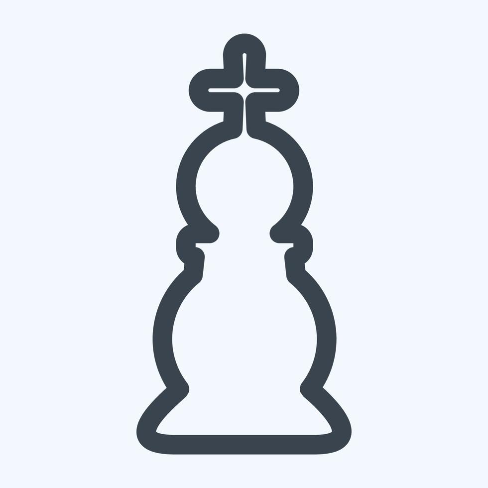 Icon Chess 2 - Line Style,Simple illustration,Editable stroke vector