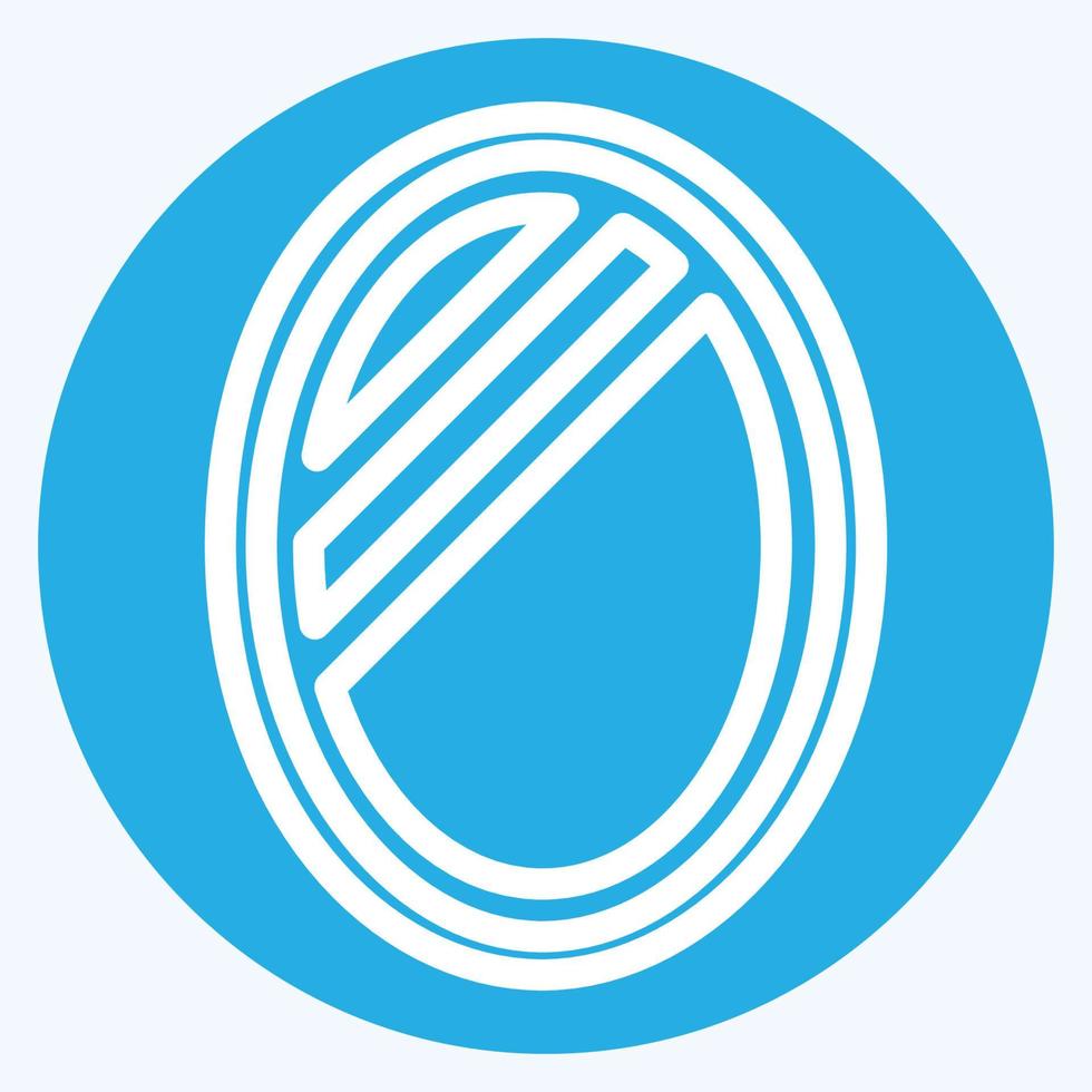 Icon Mirror 3 - Blue Eyes Style - Simple illustration, Editable stroke. vector