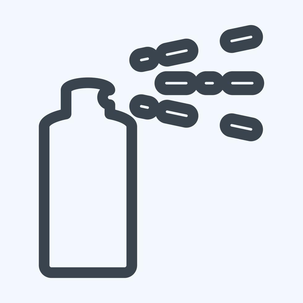 Icon Spray - Line Style - Simple illustration, Editable stroke. vector