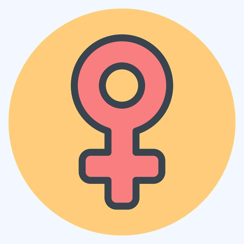 Icon Female - Color Mate Style vector