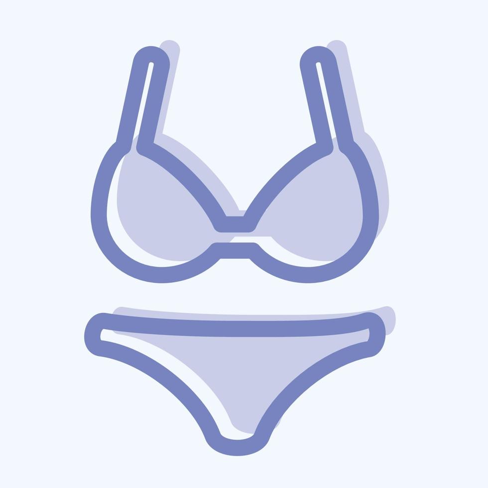 Icon Lingerie - Two Tone Style,Simple illustration,Editable stroke vector