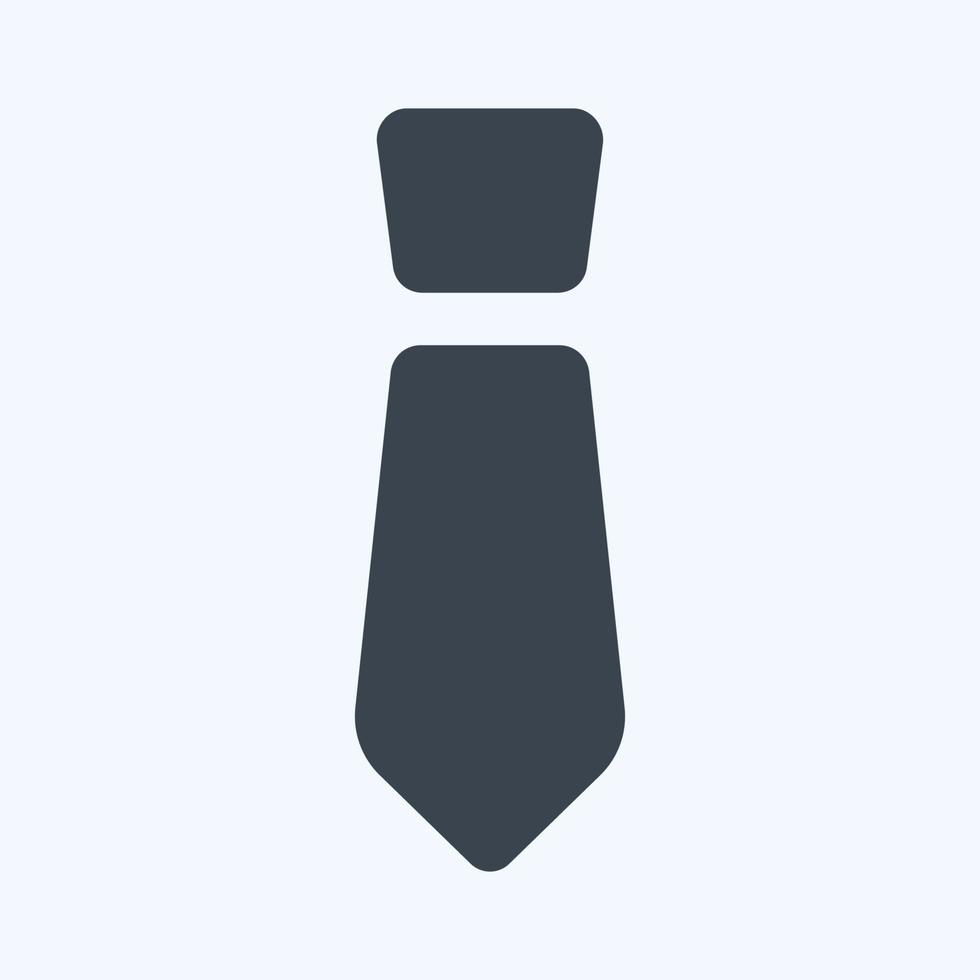 corbata de icono - estilo de glifo, ilustración simple, trazo editable vector