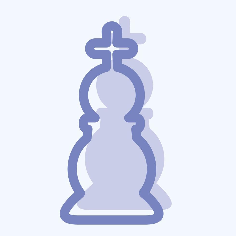 Icon Chess 2 - Two Tone Style,Simple illustration,Editable stroke vector