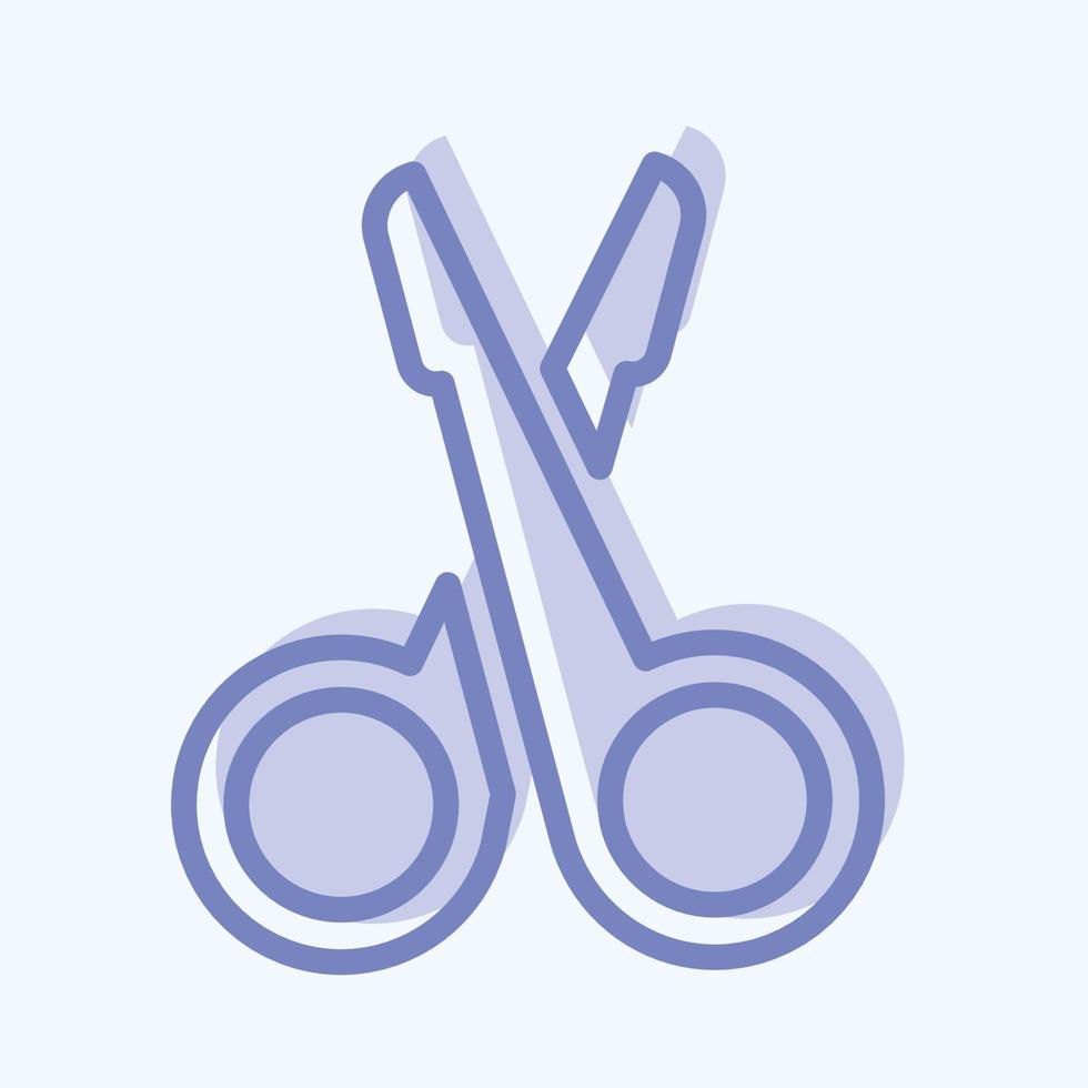 Icon Nail Scissor - Two Tone Style vector