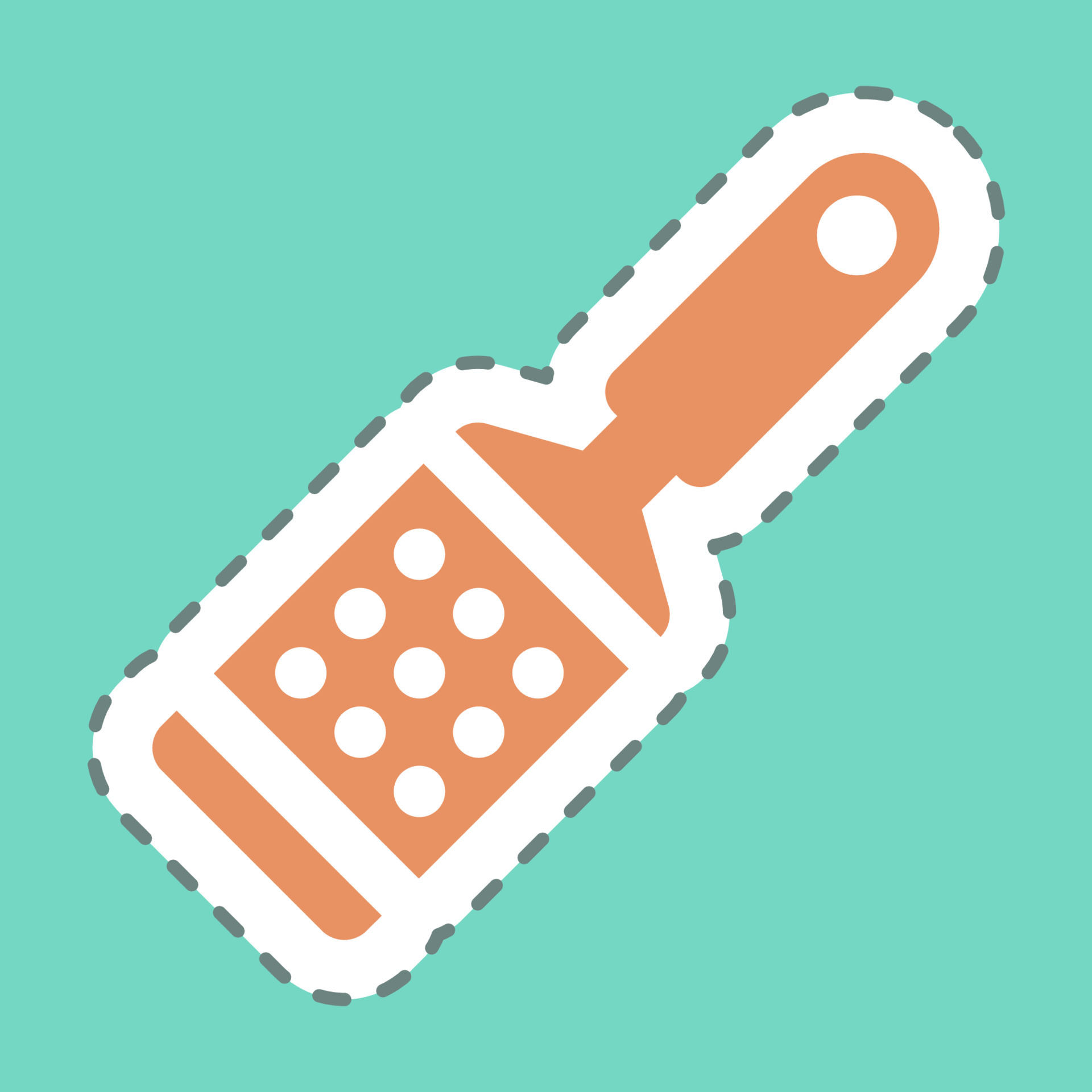 Sticker Rasp 2 Line Cut Simple illustration, Editable stroke