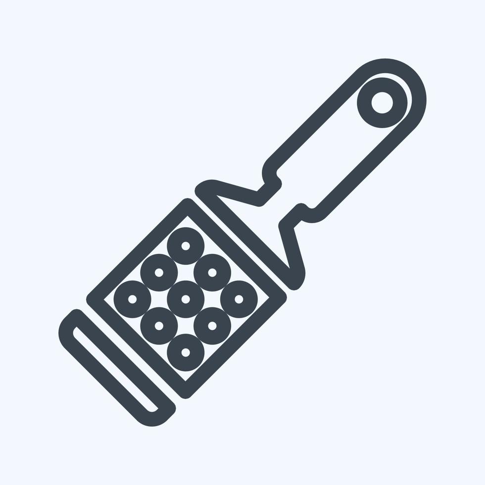 Icon Rasp 2 - Line Style - Simple illustration, Editable stroke. vector