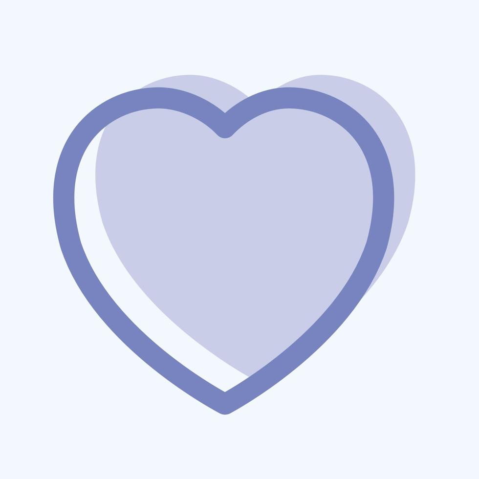 Icon Hearts - Two Tone Style,Simple illustration,Editable stroke vector