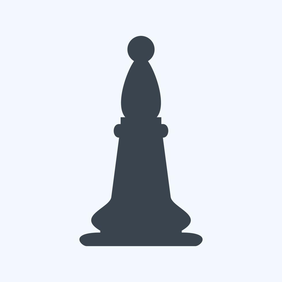 Icon Chess 3 - Glyph Style,Simple illustration,Editable stroke vector