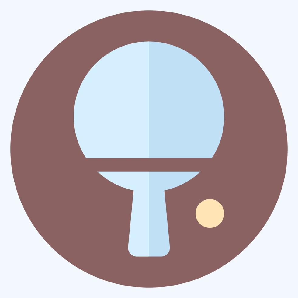 Icon Pin Pong - Flat Style,Simple illustration,Editable stroke vector