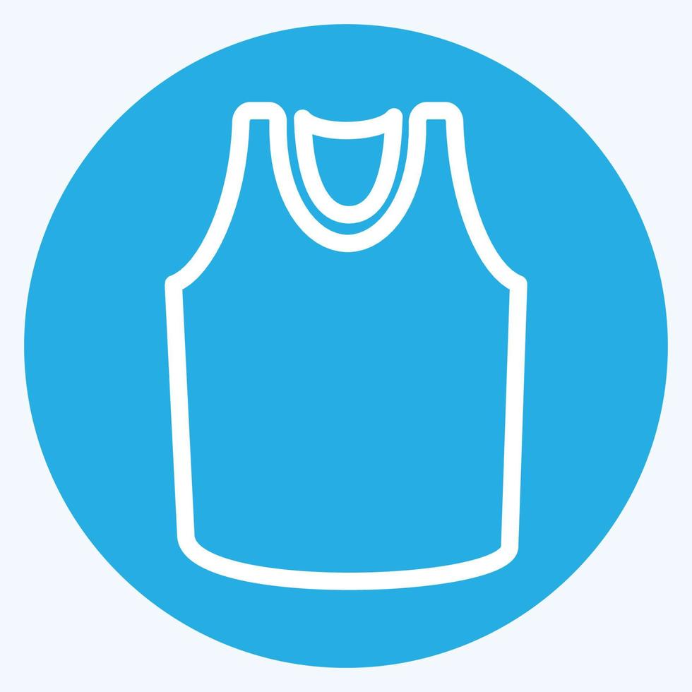 camisa de icono 2 - estilo de ojos azules, ilustración simple, trazo editable vector