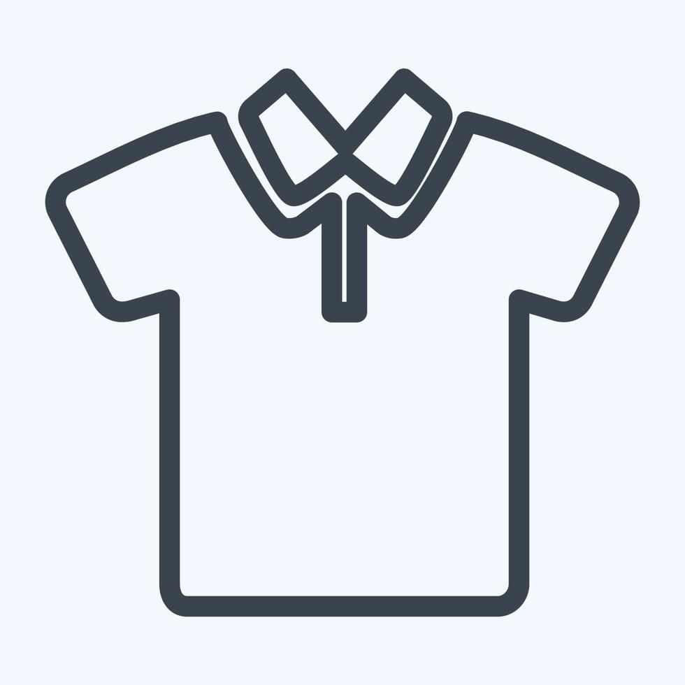 Icon T- Shirt 1 - Line Style,Simple illustration,Editable stroke vector