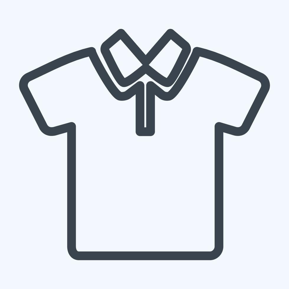 camiseta icono 1 - estilo de línea, ilustración simple, trazo editable vector