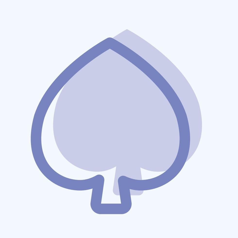 Icon Spades - Two Tone Style,Simple illustration,Editable stroke vector