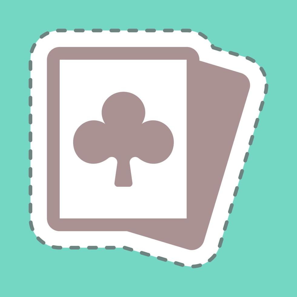 Sticker King - Line Cut,Simple illustration,Editable stroke vector