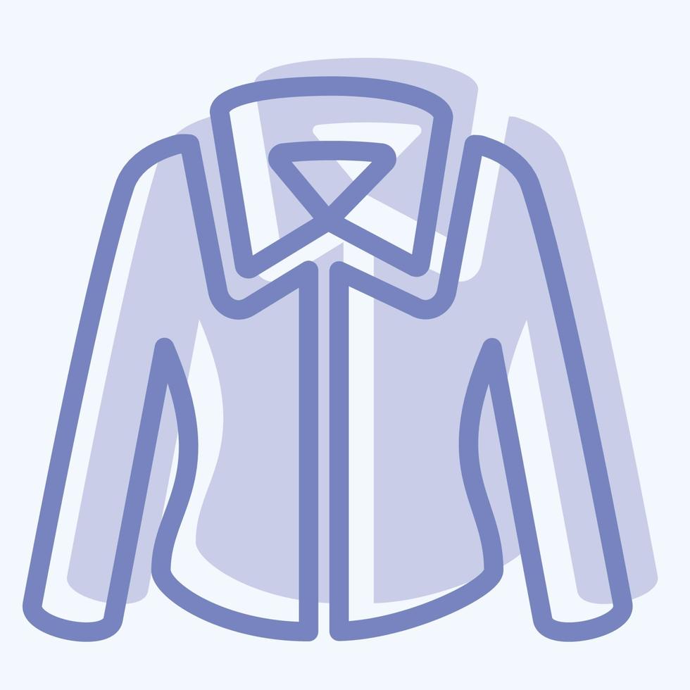 icon shirt-1 - estilo de dos tonos, ilustración simple, trazo editable vector