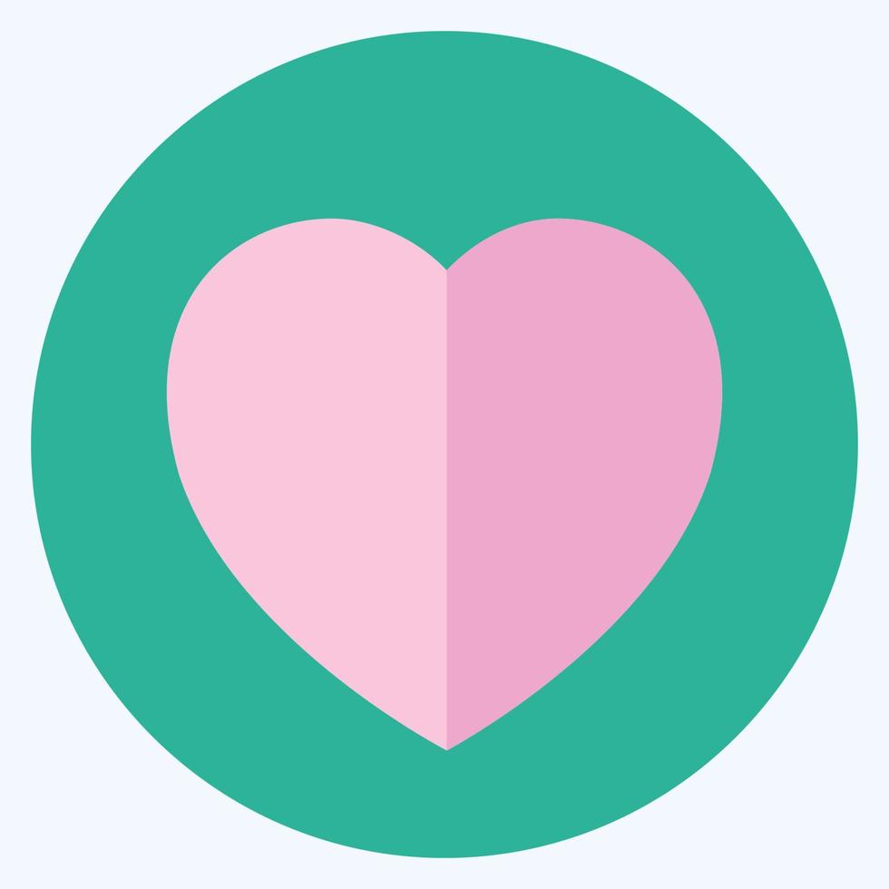 Icon Hearts - Flat Style,Simple illustration,Editable stroke vector