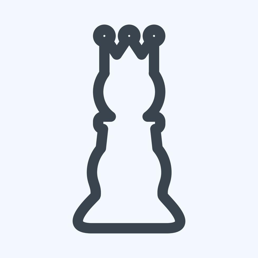 Icon Chess 1 - Line Style,Simple illustration,Editable stroke vector