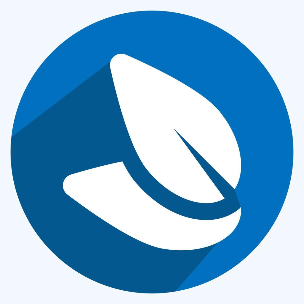 Icon Leaf - Long Shadow Style vector