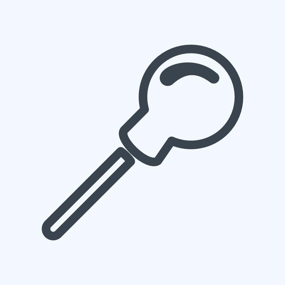 Icon Lollipop - Line Style - Simple illustration, Editable stroke. vector