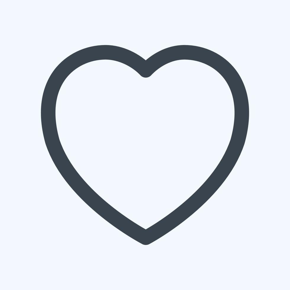 corazones de icono - estilo de línea, ilustración simple, trazo editable vector