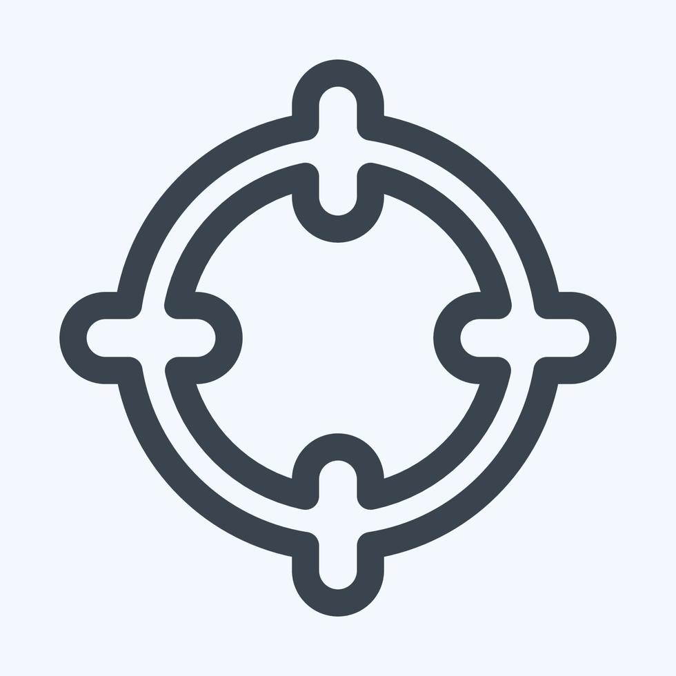 Icon Aim - Line Style,Simple illustration,Editable stroke vector