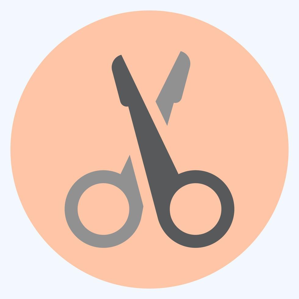 Icon Nail Scissor - Flat Style vector